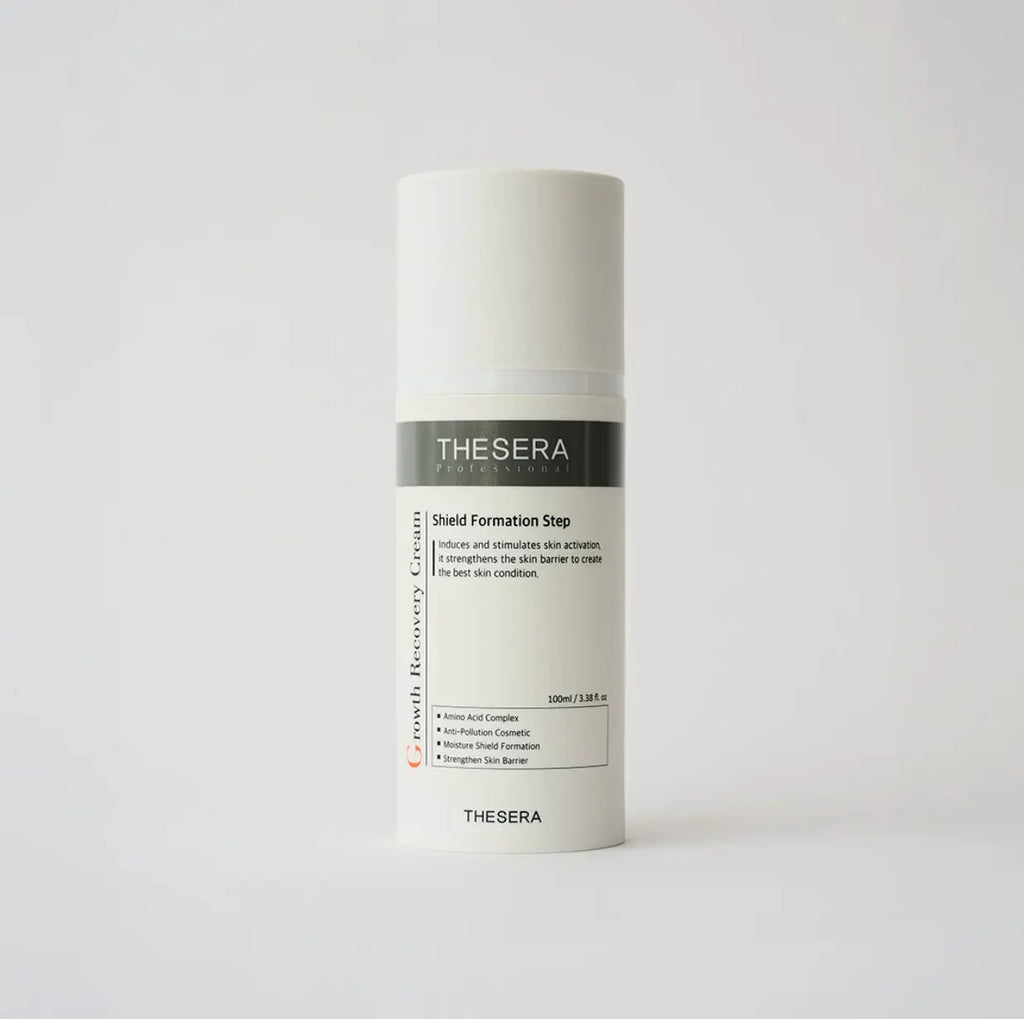 Thesera skincare cream bottle on a white background