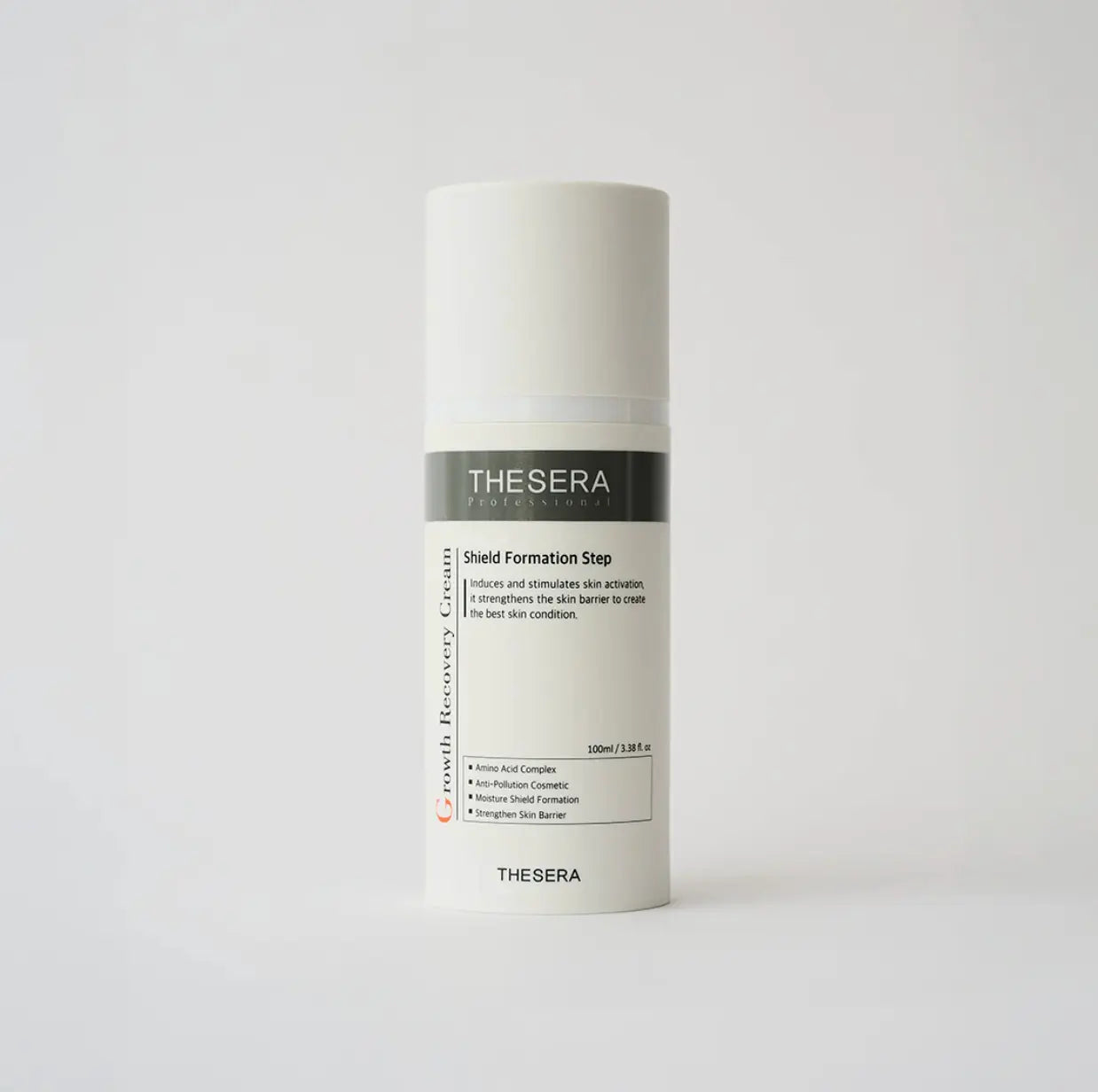 Thesera skincare cream bottle on a white background